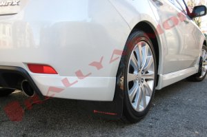 Subaru Impreza Mud Flap Kit - Rally Armor - UR Black with Red Logo - Black - `08-`11